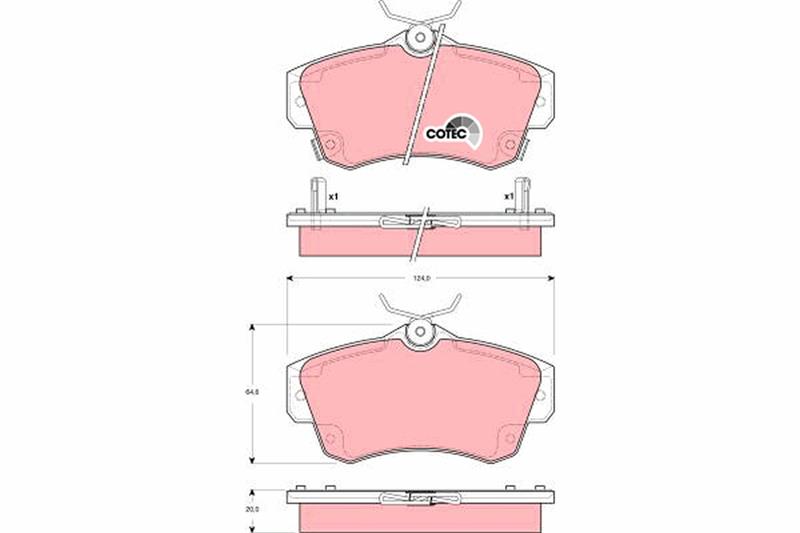 set placute frana,frana disc - TRW