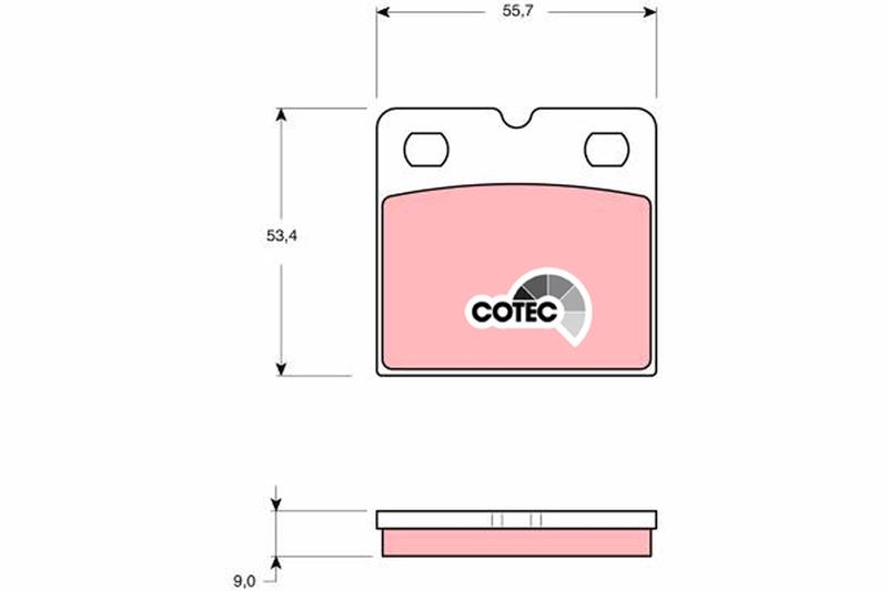 set placute de frana,frana de parcare cu disc - TRW