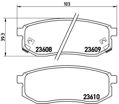 set placute frana,frana disc - BREMBO