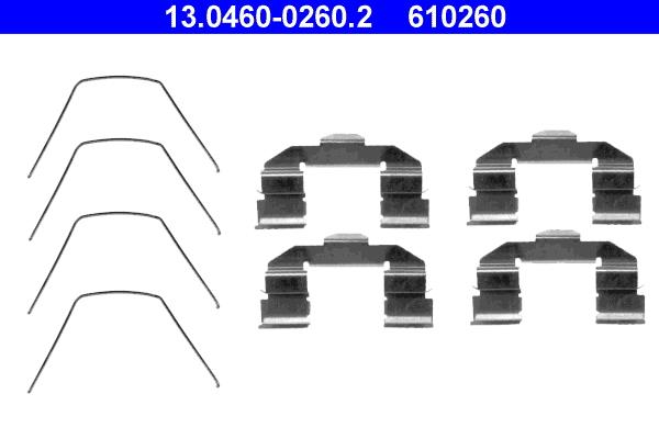 Set accesorii, placute frana - ATE