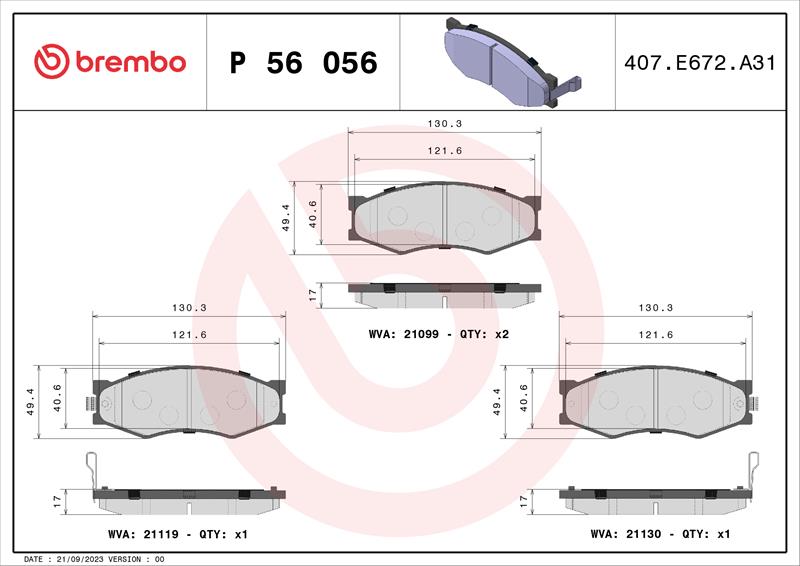 set placute frana,frana disc - BREMBO