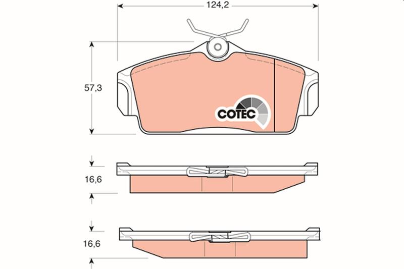 set placute frana,frana disc - TRW