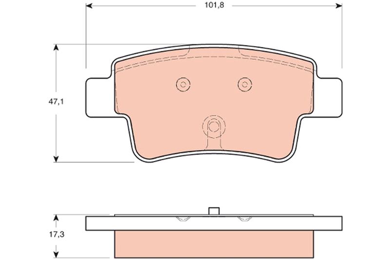 set placute frana,frana disc - TRW