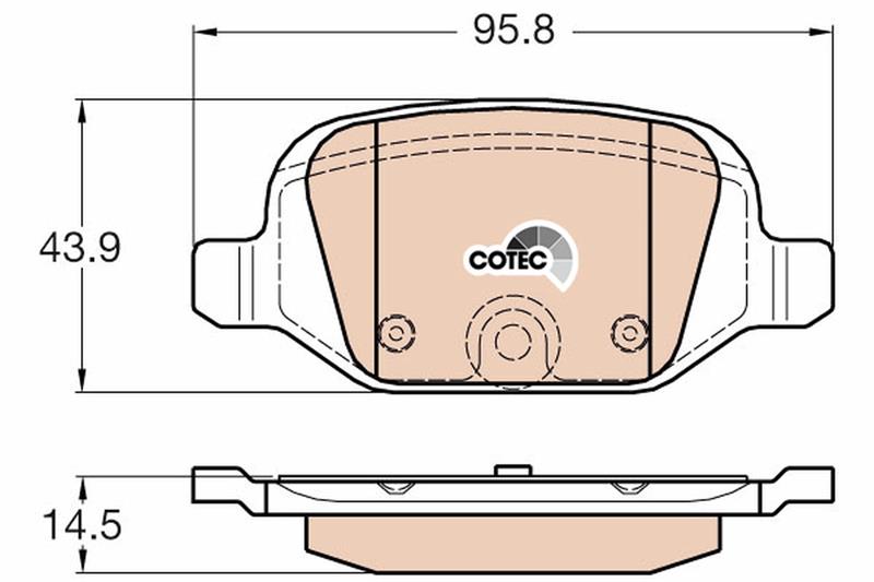 set placute frana,frana disc - TRW