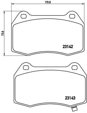 set placute frana,frana disc - BREMBO