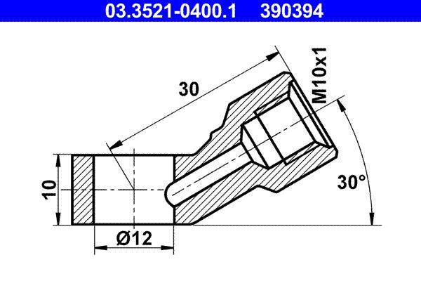 Conector, conducte metal - ATE