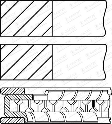 Set segmenti piston - GOETZE ENGINE