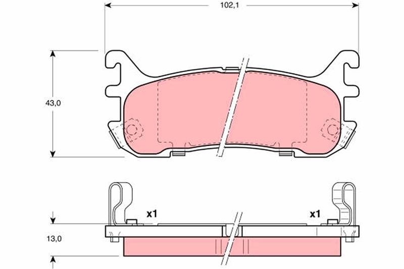 set placute frana,frana disc - TRW