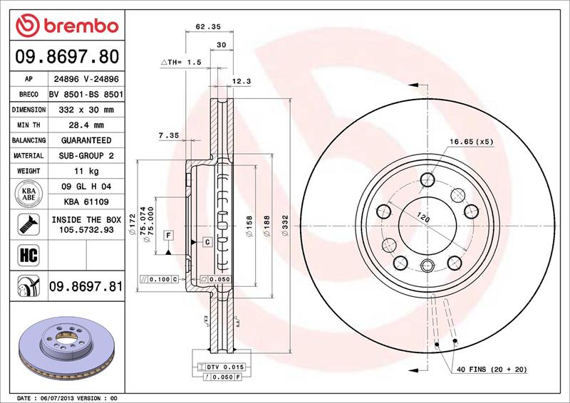 Disc frana - BREMBO