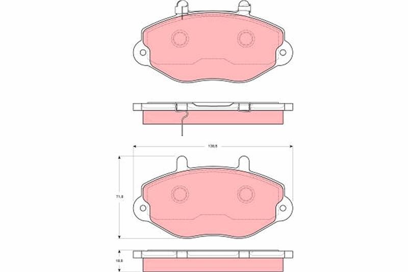set placute frana,frana disc - TRW