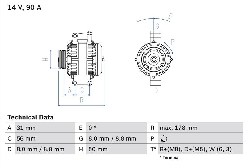 Generator / Alternator - BOSCH