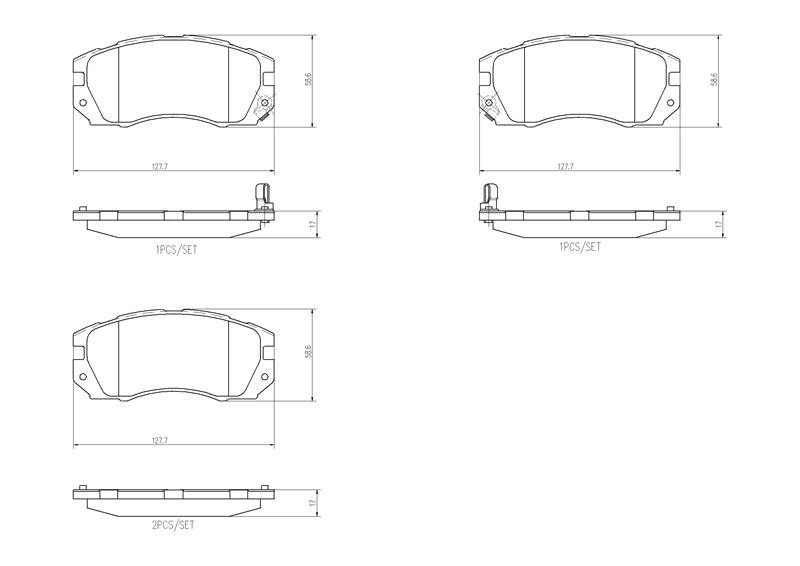 set placute frana,frana disc - BREMBO