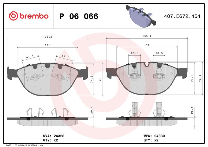 set placute frana,frana disc - BREMBO