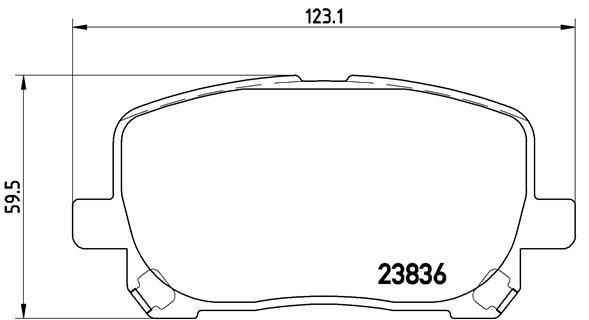set placute frana,frana disc - BREMBO