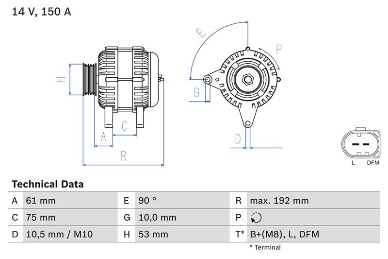 Generator / Alternator - BOSCH