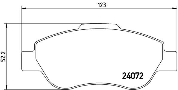 set placute frana,frana disc - BREMBO