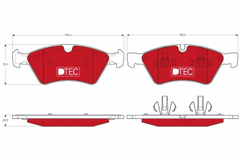 set placute frana,frana disc - TRW
