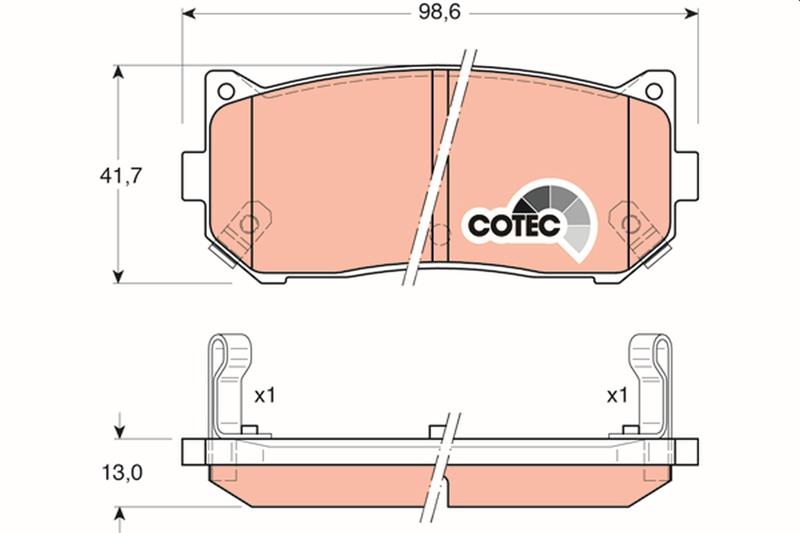 set placute frana,frana disc - TRW