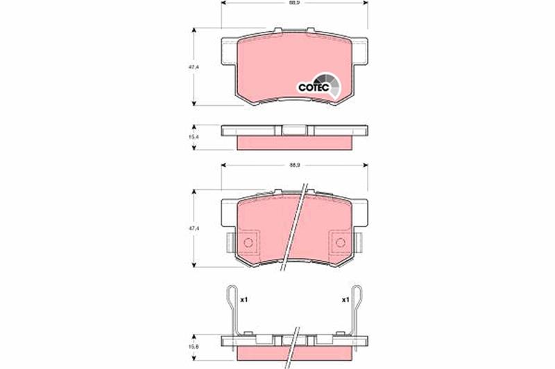 set placute frana,frana disc - TRW