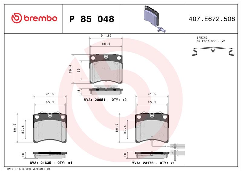 set placute frana,frana disc - BREMBO