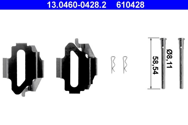Set accesorii, placute frana - ATE