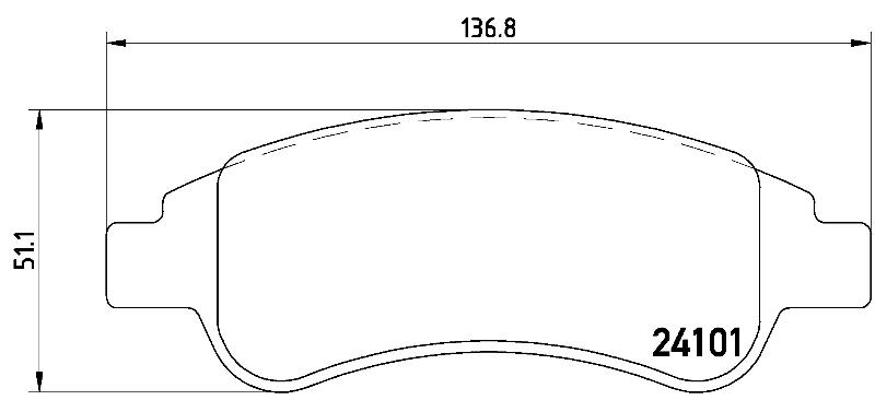 set placute frana,frana disc - BREMBO
