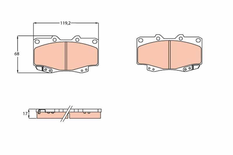 set placute frana,frana disc - TRW