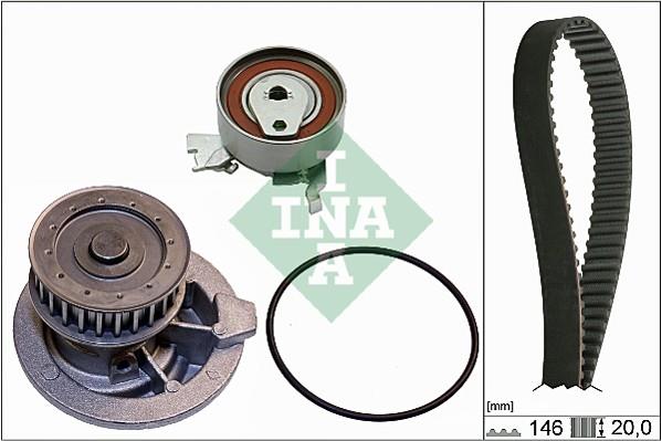 Set curea distributie cu pompa de apa - INA