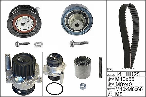 Set curea distributie cu pompa de apa - INA
