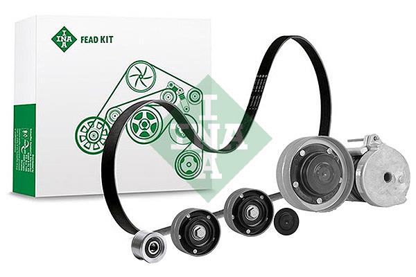 Set curea trapezoidale cu nervuri - INA