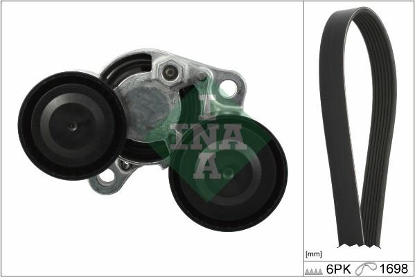 Set curea trapezoidale cu nervuri - INA