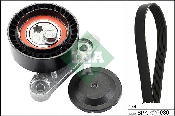 Set curea trapezoidale cu nervuri - INA