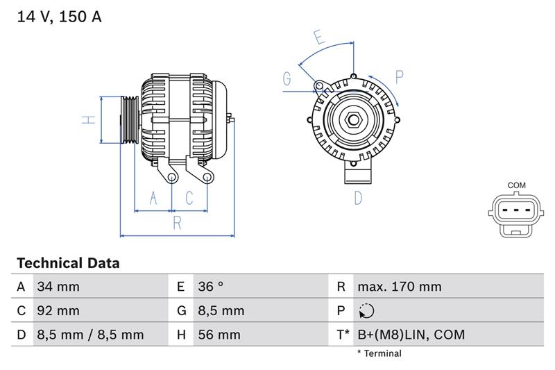 Alternator - BOSCH