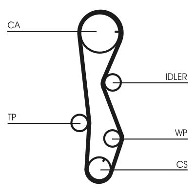 Set curea distributie cu pompa de apa - CONTINENTAL CTAM