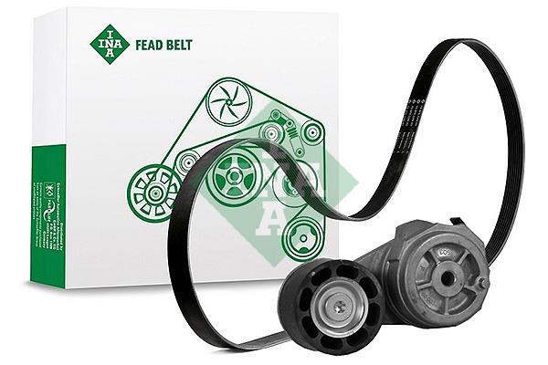 Set curea trapezoidale cu nervuri - INA