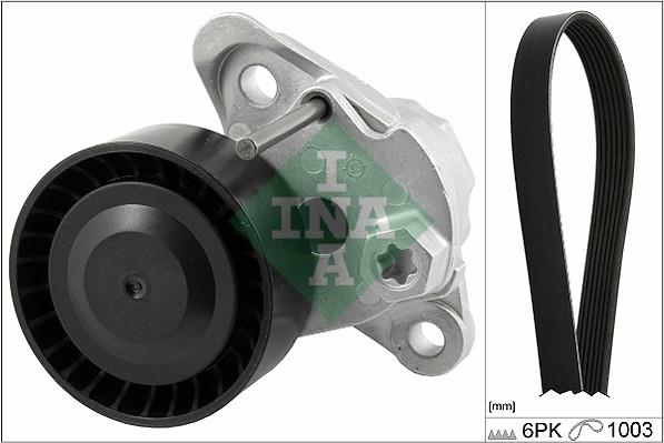 Set curea trapezoidale cu nervuri - INA