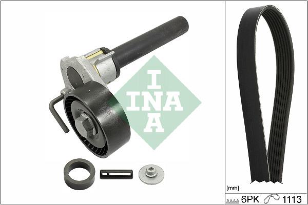 Set curea trapezoidale cu nervuri - INA