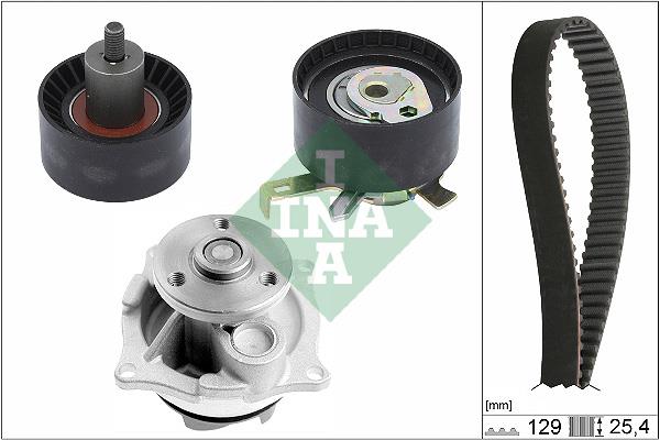 Set curea distributie cu pompa de apa - INA