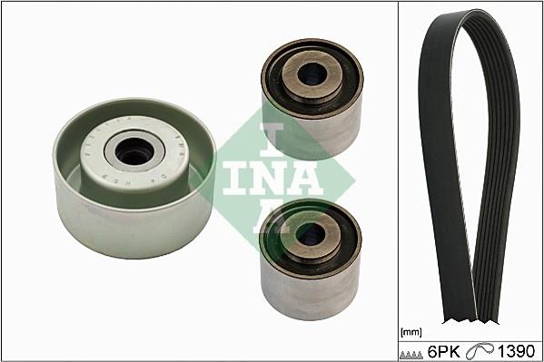 Set curea trapezoidale cu nervuri - INA