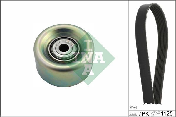 Set curea trapezoidale cu nervuri - INA