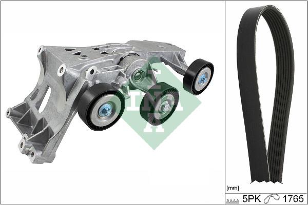 Set curea trapezoidale cu nervuri - INA