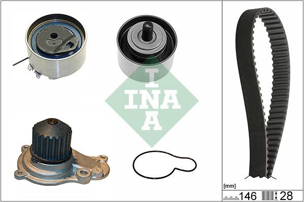 Set curea distributie cu pompa de apa - INA