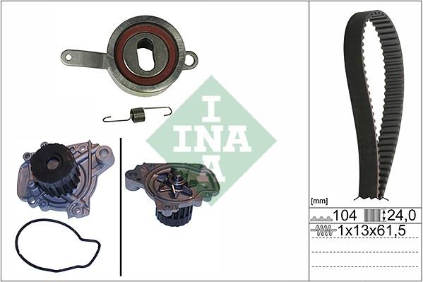 Set curea distributie cu pompa de apa - INA
