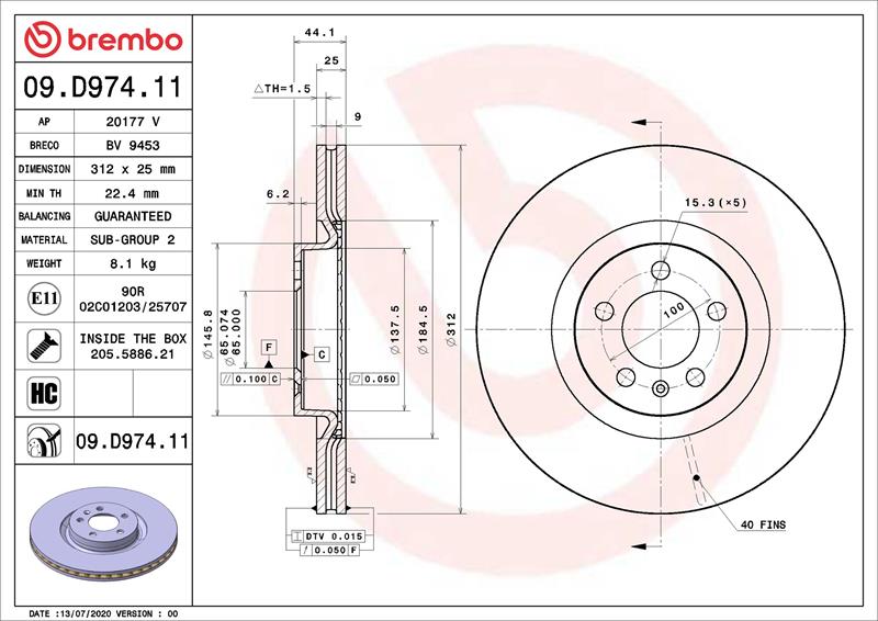 Disc de frana - BREMBO