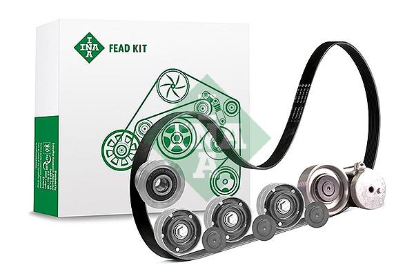 Set curea trapezoidale cu nervuri - INA