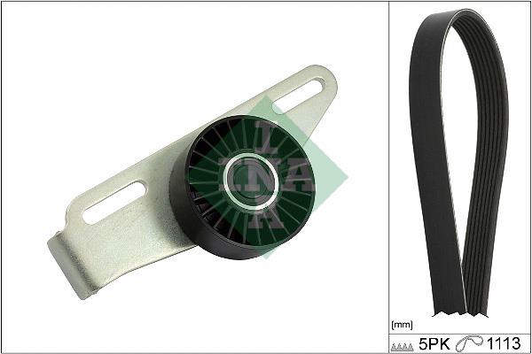 Set curea trapezoidale cu nervuri - INA