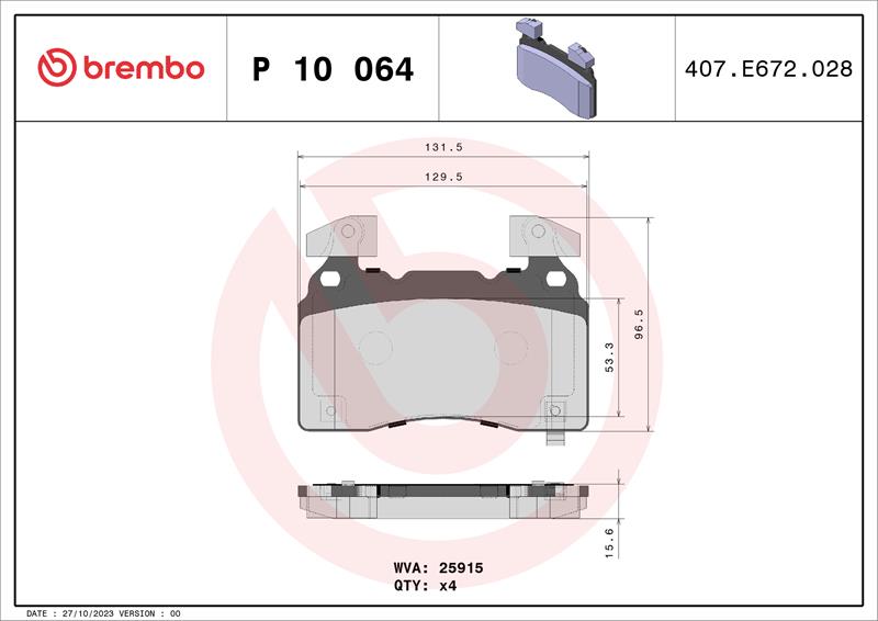 Placute de frana - BREMBO