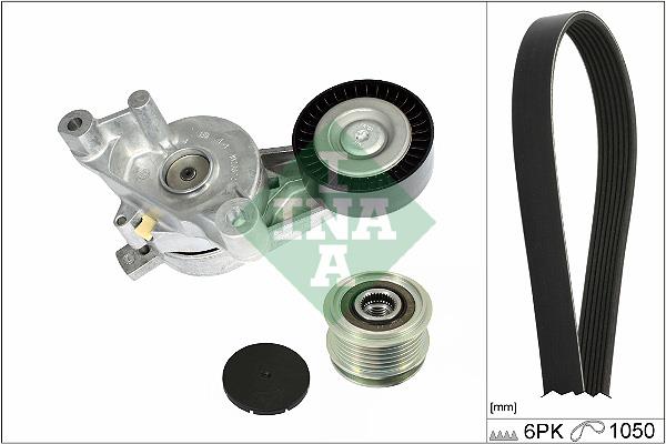 Set curea trapezoidale cu nervuri - INA