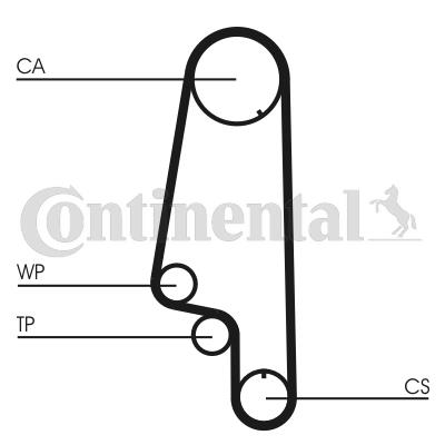 Set curea distributie cu pompa de apa - CONTINENTAL CTAM