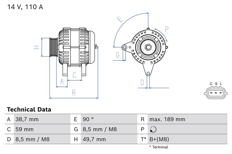 Alternator - BOSCH